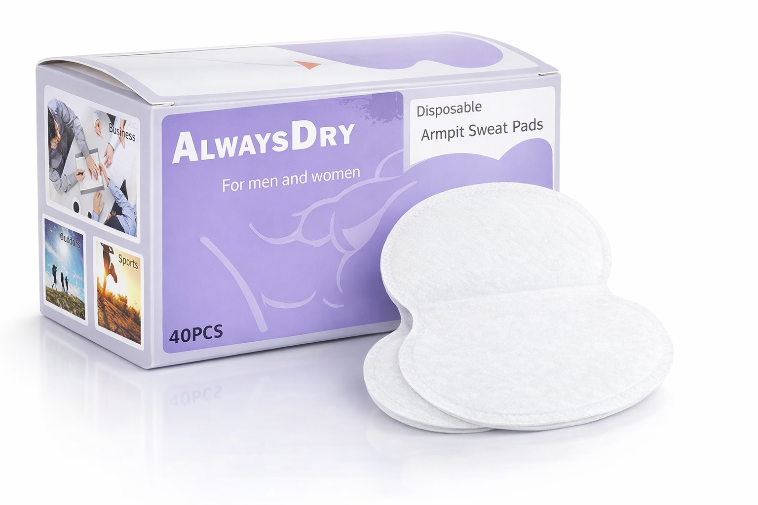 Coussinets Anti-Transpiration Invisibles – 40 pièces